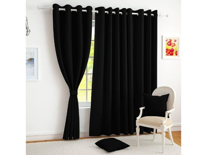 Plain Ready Made Curtain Panels Bed Room velvet Curtains (2 pcs) size (lentrh 8 feet width 8.5 feet ) curtain bad room /door /living room