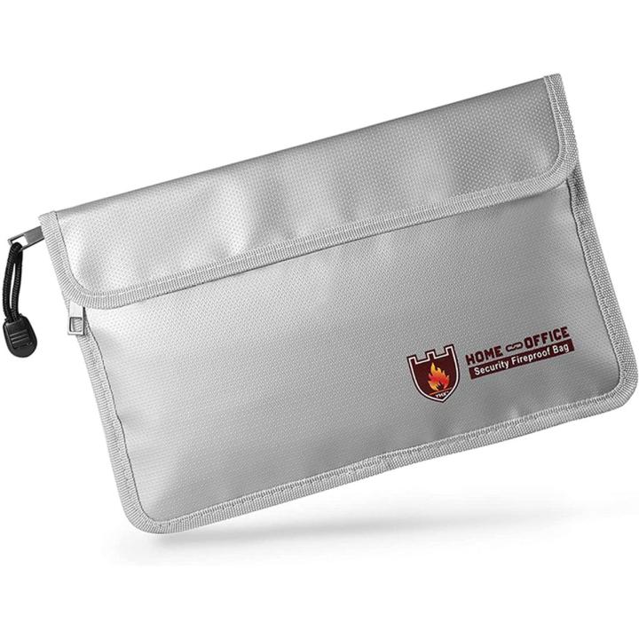 Fireproof Document Bag,Waterproof and Fireproof Money Bag with Zipper,Fireproof Safe Storage Pouch for Ect.