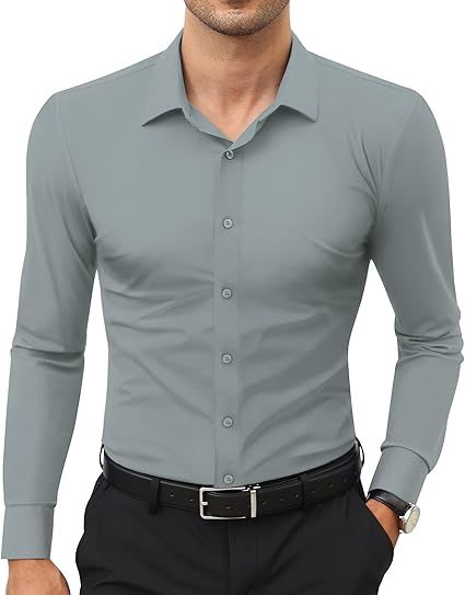 Mens%20Dress%20Shirts%20Long%20Sleeve%20Slim%20Fit%20Dress%20Shirts%20for%20Men%20Muscle%20Fit%20Wrinkle%20Free%20Button%20Down%20Shirt%20-%20Men%20Shirts%20for%20Office%20-%20Men's%20Dress%20Shirts%20Solid%20Sleeve%20Stretch%20Wrinkle-Free%20Formal%20Shirt%20Business%20Casual%20Button%20Down%20Shirts%20-%20Men's%20Button-Down%20-%20Image%204