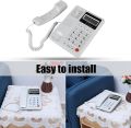 30 Days Warranty Loud Speaker Telephone Set Landline Caller ID Display Desktop Home Hotel Wired Office Landline Telephone Phone LCD Display Screen Redial Flash and Pre Dialing Function Wall Mountable Black Or White. 