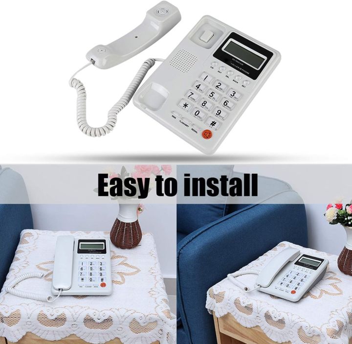 30%20Days%20Warranty%20Loud%20Speaker%20Telephone%20Set%20Landline%20Caller%20ID%20Display%20Desktop%20Home%20Hotel%20Wired%20Office%20Landline%20Telephone%20Phone%20LCD%20Display%20Screen%20Redial%20Flash%20and%20Pre%20Dialing%20Function%20Wall%20Mountable%20Black%20Or%20White%20-%20Image%203