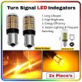 CANBUS LED Turn Signal Indicator Bulbs For Car Amber Yellow 1156 BA15S Waterproof High Quality Super Brightness 3014 144 SMD 7506 1003 1073 Hazard Lights. 