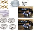 3 Ways Gas Pipe Splitter, Connector, Jointer, CLAMP,HOSE CLIP  FOR HEATER STOVE COOKING ACCESSORIES  10 (FT) GAS PIPE for burn the stove to cooking food. 