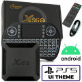 X96Q Android TV Box + Retro Game Console - PS5 Theme UI Edition, Mini Wireless Rechargeable Keyboard, 150+ Bestselling Retro Games. 