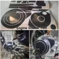 Engine Sticker Kit Ybr 125cc Yamaha Engine Protection Film Pvc Vinyl Wrap Black Matt 21 Piece Engine Kit. 