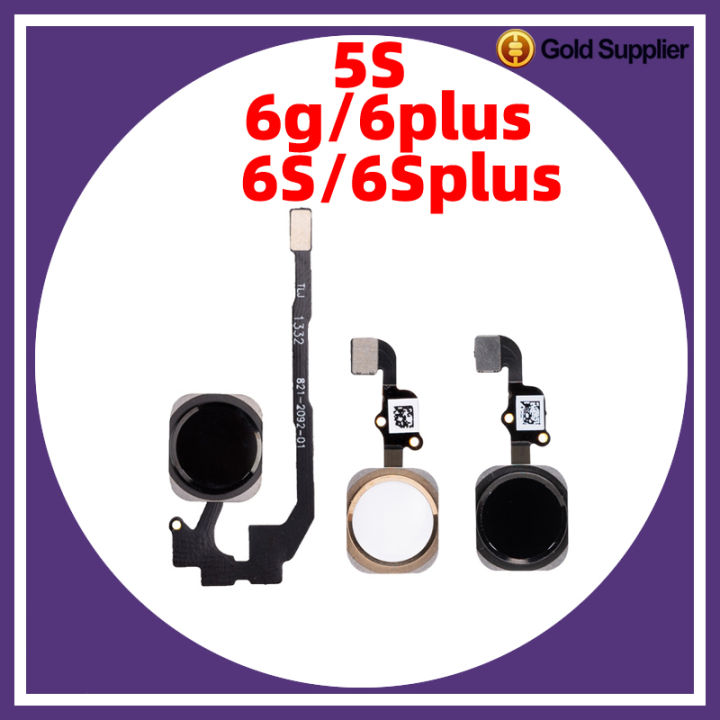 Home Button for iPhone 5S 6 6s With Flex Cable Main Key Return Functions No Fingerprint Sensor Touch ID