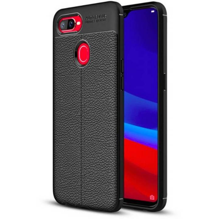 Oppo F9 Autofocus Real Leather Look Tpu Case
