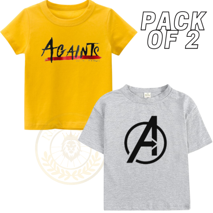 Real Boss By Rich Man Pack Of 2 T Shirt For Baby,Summer T Shirt For Kids - Tshirts For Boys / Tshirts For Girls