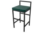 DECOR 38100 Classic Bar Stool / Breakfast Stool / High Stool Barstools Counter Height, Modern Bar Stool Kitchen Breakfast Chair with Grey Cushion and Metal Legs - Golden. 