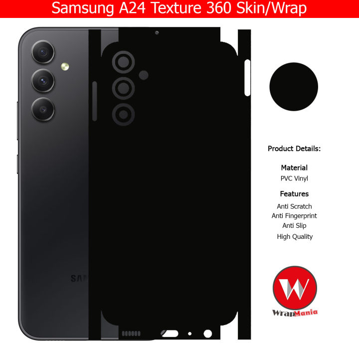 Samsung%20Galaxy%20A24%20Skin/Wrap%20360%20Protection%20Sheet/%20Carbon%20fiber/%20Matte/%20Transparent/%20Lamination%20Back%20And%20Sides%20Included%20Camera%20Skin%20-%20Image%205
