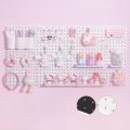 Ready Stock Pegboard Organizer table peg board wall hanging board Steel Hook/Clip/Container/Holder/Shelf for Pegboard stand - DIY Storage to Organise Organizer Black Hanging Hole Board Room Decor Accessories penyepit papan notice papan kenyataan. 