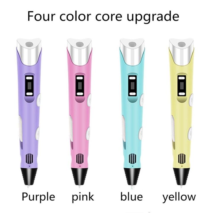 3D Pen For Kids 3D Drawing Pen for Kids 3D Printing Pen for Kids - Free 9 meter Filament,Adaptor,Holder and Cable-  Printing Doodler Pen with LCD Screen For Arts Crafts includes Premium Quality holder   Free 3 meter Filament and Electric Cable Multicolor