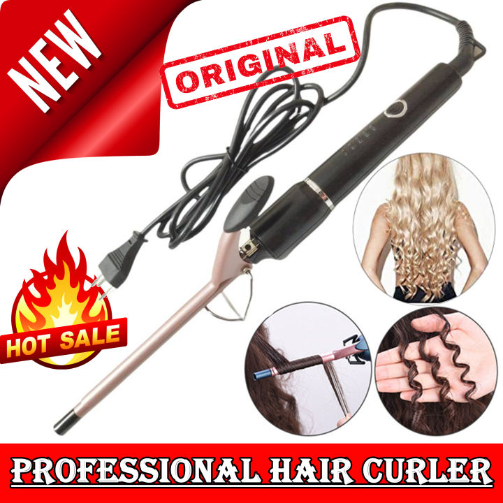 Premium 1323 Professional Electric Hair Curler Iron Styler 220C Max Temperature Electronic Hairstyling Tool Best Curling Iron Beauty Set Rod For Women Portable Ceramic Hair Roller Daraz.pk