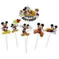 Mickey Mouse Theme Cake Toppers - Cake Toppers - Red Colors - Boys Theme - Pack Of 6 Cake Toppers. 