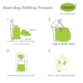 Relaxsit bean bag refill Premium Quality Polystyrene Beads for BeanBag Refilling  beans bag top-up Available in 0.5, 1, 2, and 4kg Packets. 