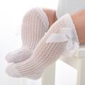 I LOVE DADDY&MUMMY-Cute Bowknot Baby Socks Cotton Bows Baby Girls Knee Socks Spring Summer Mesh Kids Infant Toddler Knee High Socks 0-2Y. 