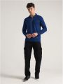 Zipper COLOR Men Track Suit premium quality for men and boys Blue Shirt with Black Four Pockets Trouser. 