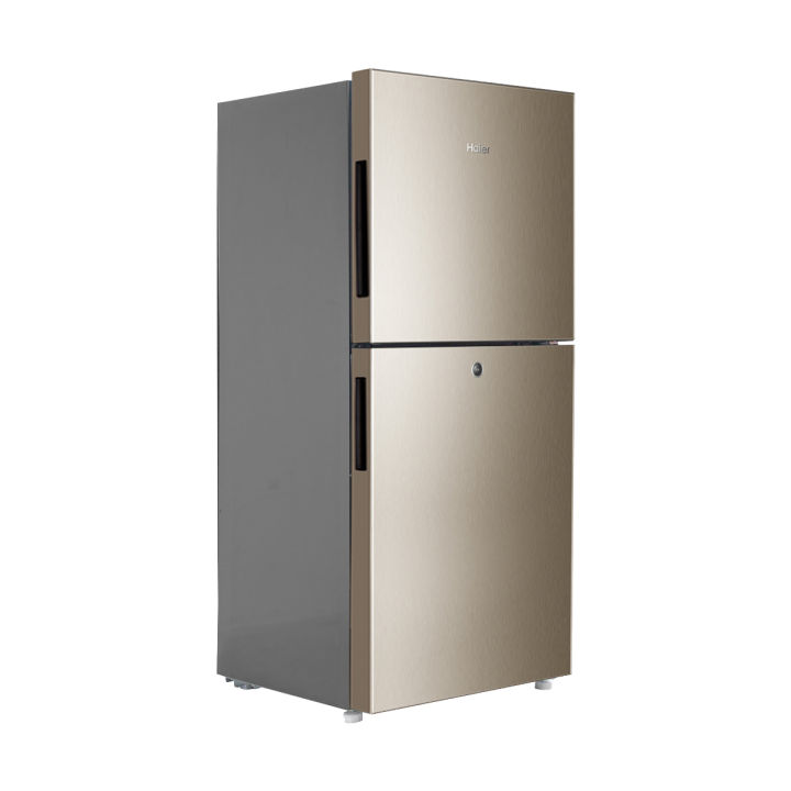 Haier 10 Cu Ft / E-Star Series / HRF-276 EBD ( Deepest Freeze + Direct Cool + 1 Hour Icing Technology + Metal Door ) Golden Colour / Refrigerator / 10 Years Haier Warranty.