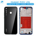 Huawei P20 Lite Housing Middle Frame With Side Button and Camera Lens Complete Body Casing Replacement For P20 Lite - Black. 