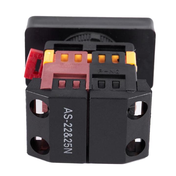 AC 220V Yellow Light ON-OFF START STOP Momentary Push Button Switch 1 ...