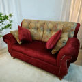 7 Pcs Fabric Stylish Sofa Set in Maroon. 