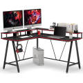 L-Shaped Corner Computer Gaming Desk - The Perfect Blend of a L-Shaped Computer Table, Gaming Computer Table, and Office Table with Wooden and Study Table Capabilities, Ideal for Home and Office Workspaces. 