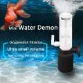 Silent Mini Water Pneumatic Filter 3-In-1 for Fish Bowl Aquarium Without PUMP. 