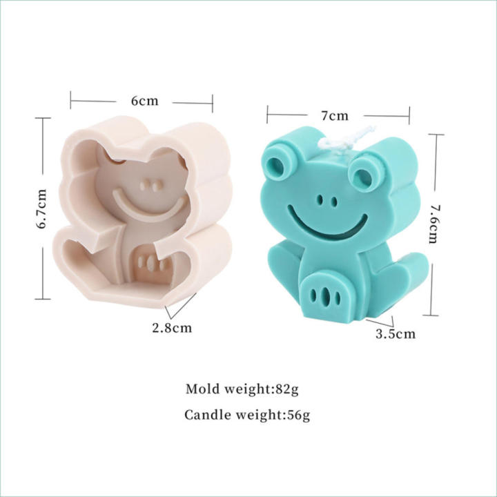 3D silicone mold Dinosaur candle mold Silicone Handmade plaster mold Pastry candy mold Elephant candle mold Ornaments mold Flip sugar cake mold Frog candle mold for DIY crafts Baking enthusiasts Cake