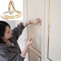 50M Long DIY Wardrobe Decoration Strip Sticker Gold/silver Framework Decoration Seam Stickers Waterproof Wall Stickers. 