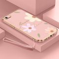 Flower Style Casing for OPPO A83 A57 2016 A59 F3 Lite New Design Square Shape Phone Case Soft Plating Case Cover with Free Lanyard. 