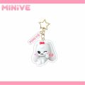 IVE MINIVE Cartoon Figure Pendant Keychain WonYoung CHERRY YuJin GANGANJI Anime HD Acrylic Keyring DIVE LEESEO LIZ Fans Gifts. 