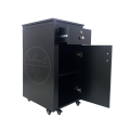 Iron Stand Folding With Storage Cabinet & Wheels Including Brakes - Wooden Iron Stand - Ironing Board Foldable - Adjustable. 