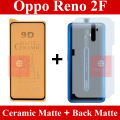 Oppo Reno 2F Screen Protector Matte Unbreakable Glass + Back Matte Protector Back sheet skin For Oppo Reno 2F - FridayShop. 