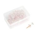 27RA 100pcs Transparent Rose Gold Push Pins Thumb Thumbtack Board Pins Drawing Photo Wall Studs Office School Supplies. 