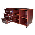 3-Drawer Wood File Cabinet Mobile Filing Cabinet Printer Stand with Wheels Open Storage Shelves for. 