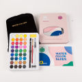 Keep_Smiling 36 colors Non Toxic Art solid Water Color Cake Kids Watercolor Paint Set With Brush And Pencil. 