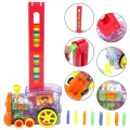 Dominoes Blocks Set, Auto Placement, Dominoes and Train Set, Educational Game for Children, Domino and Racing Toy Set. 