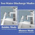 Universal Splash Filter Faucet 1080 Rotating Faucet Extender Aerator Non Splashing Swivel Sink Faucet Head with 2 Water Outlet Modes for Bathroom and Kitchen. 