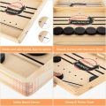 Large Wooden Sling Puck Game – Fast Sling Hockey & Foosball Winner Board Game for Kids & Adults, Tabletop Football & Basketball Shot Game, Parent-Child Interactive Family Party Board Game. 