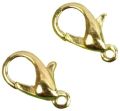 Golden Lobster Locks Chain Locks Jewelry DIY Makings (25 Pcs). 