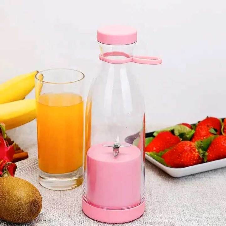 Portable Rechargeable 6 Blade Bottle Shape Mini Juicer
