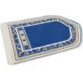Beautiful Smooth & Durable Luxurious Carpet Style 3D Turkish Design Prayer Mat | Imported Janamaz - Prayer Mats King Size 31 X 47 inches / Jai namaz - High Quality Qleen Jaye Namaz - Turkish Qalin Jaye Nimaz -. 