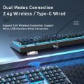 AULA F3050 Lightweight Dual Mode Wireless Mechanical Keyboard | Blue Lighting | 2.4Ghz – 1000Hz Connection | Multiple Switch Options Black. 