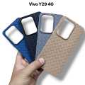 Vivo Y29 4G Back Cover Soft Leather Design Silicone Case with Camera Protection. 