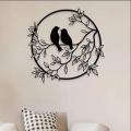 Wooden Birds Wall Decor Outdoor Wooden Wall Art, Birds on Branch Wooden Bird Wall Sculpture Wall Hanging Sign Wall Art Decor, Hanging Decorations for Room Bedroom etc. 