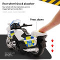 PinShang 1:14 Police Motorcycle Model Toys Children Alloy Pull Back Motorcycle. 