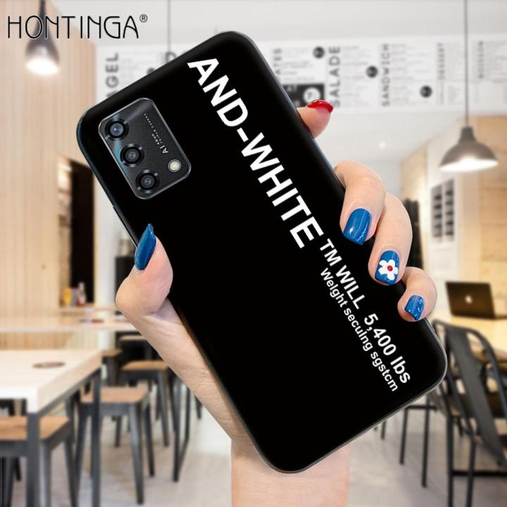 Hontinga for OPPO F19/A95/A74 4G Case Simple Generous Clean Color Girls Boys Casing Shockproof Soft Silicone TPU Phone Cover