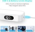 ABCidy Cabinet Lighting, 60 LED Motion Sensor, Pack of 3 Under-Unit Lights, Kitchen Rechargeable, Battery Level Display, 6000 K Cabinet Light for Wardrobe, Stairs, Cupboard, Kitchen, Bedroom [Energy Class E]. 