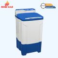 Mobi Gas MWM-565 Semi Automatic Washing Machine 10KG – Heavy Duty Plastic Body, Pure Copper Motor, Dual Spin, Blue / Red. 