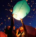 Pack of 3 / 6 / 10 Sky Lantern Flying Balloon- Air Balloon - Best Flying Balloon - Hot Air Balloon - Imported sky Lanterns for birthday party weddings anniversary wishing lanterns Multicolor. 